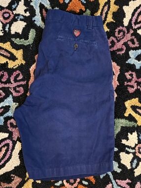 🔥🔥Polo Ralph Lauren Navy Blue Cotton Shorts with Shield Logo🔥🔥Size 32